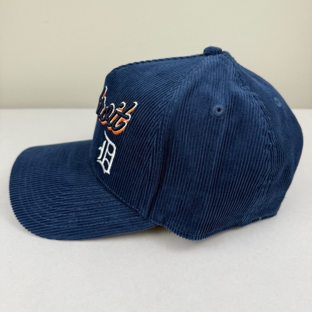 Mitchell And Ness NWT Detroit Tigers Corduroy Hat SnapBack Adjustable Blue - Picture 2 of 8